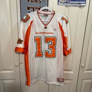 Oklahoma State Cowboys White and Orange Jersey